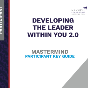 Developing The Leader Within You 2.0 Participant Workbook